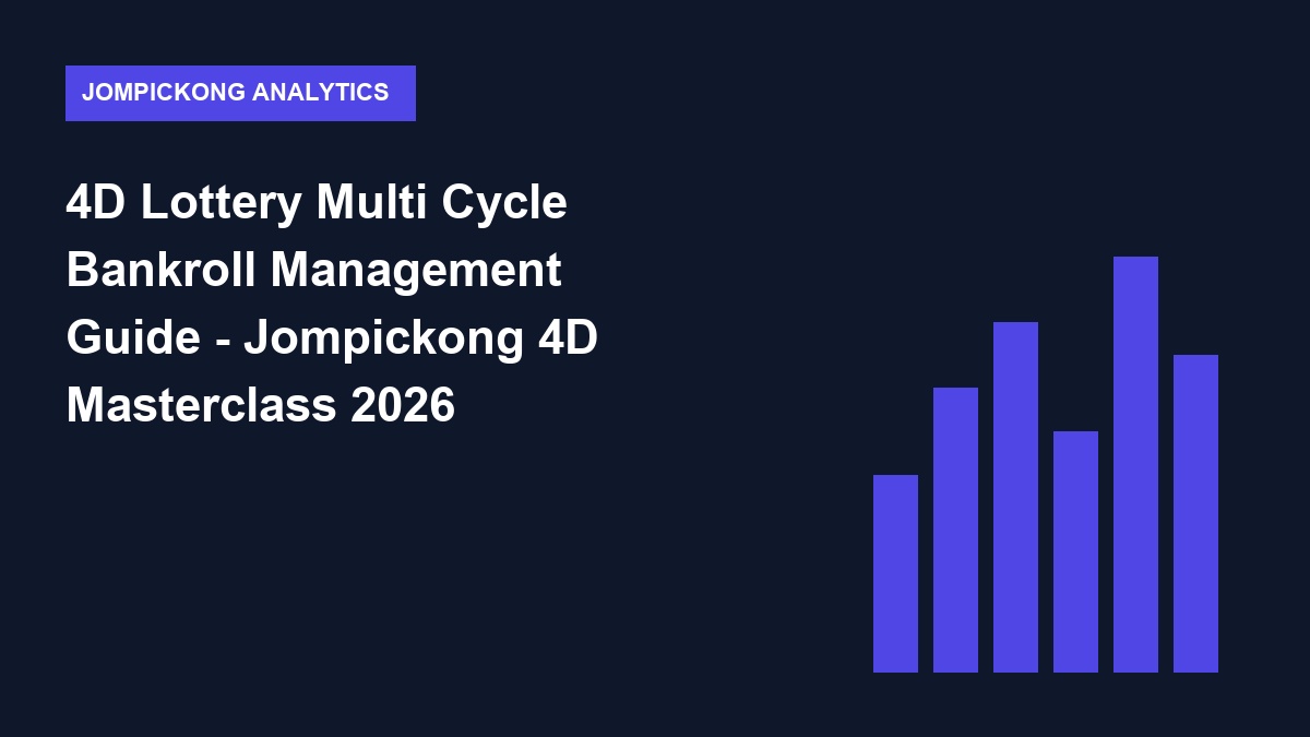 4D Lottery Multi Cycle Bankroll Management Guide - Jompickong 4D Masterclass 2026
